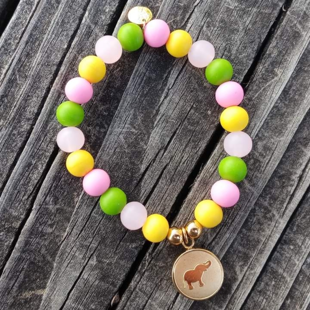 Rustic Cuff Elephant Charm Catherine Bracelet